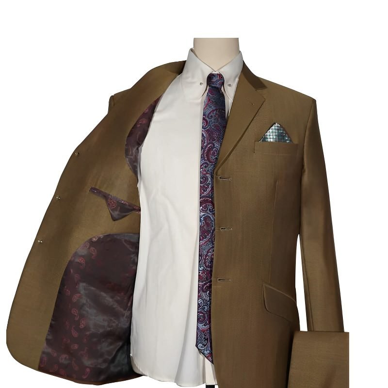 Golden & Black Two‑Tone Mod Suit