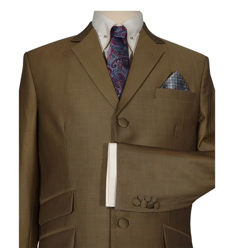 Golden & Black Two‑Tone Mod Suit
