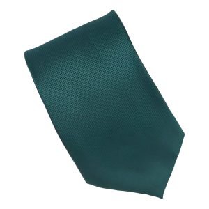 Green Check Slim Silk Tie