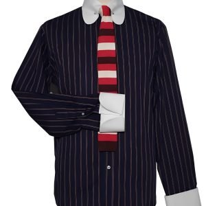 Navy blue and burgundy